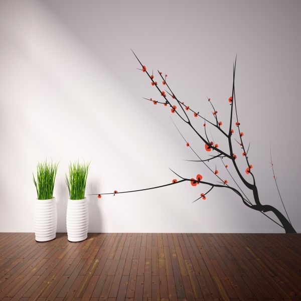 Vinilo decorativo árbol japones 2 colores