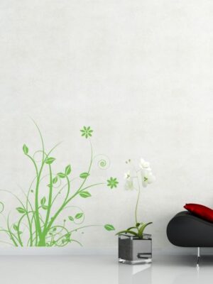 Vinilo decorativo ramas y hojas entrelazadas