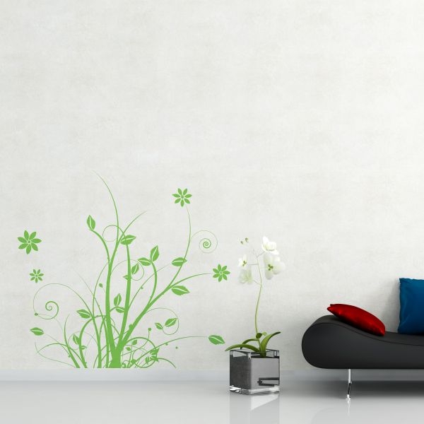 Vinilo decorativo ramas y hojas entrelazadas