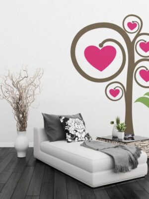 3787.jpg Vinilo decorativo arbol corazones 3 colores