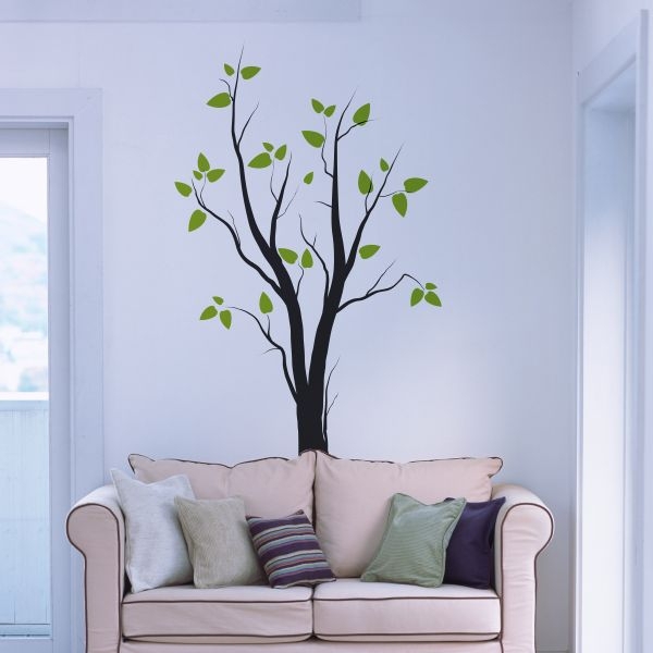 Vinilo decorativo arbol zen con hojas