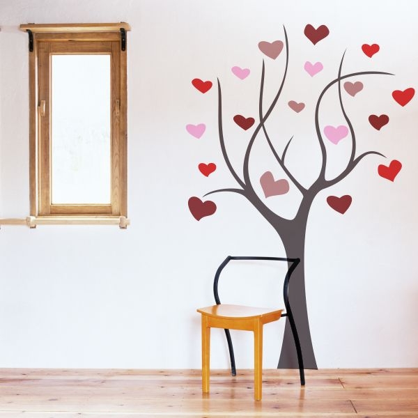 3791.jpg Vinilo decorativo arbol con corazones
