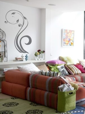 3817.jpg Vinilo decorativo entrelazado de hojas