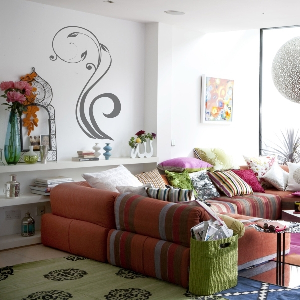 Vinilo decorativo entrelazado de hojas