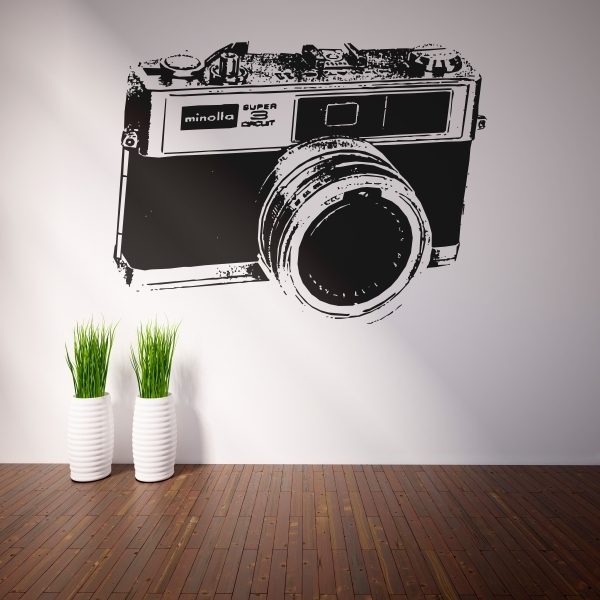 Vinilo decorativo cámara antigua