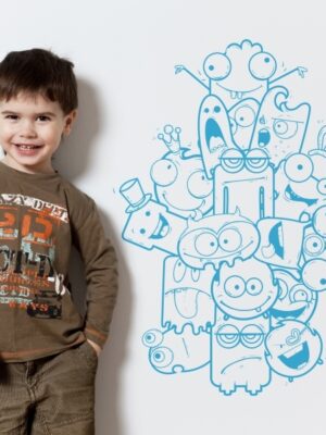 3879.jpg Vinilo infantil monstruos