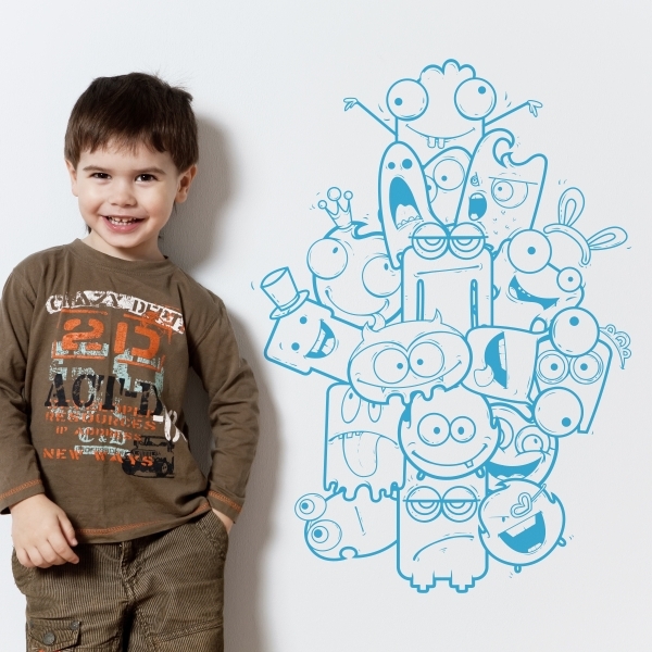 Vinilo infantil monstruos