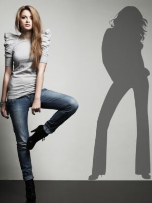 Vinilo decorativo silueta chica