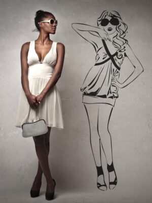 Vinilo decorativo chica fashion