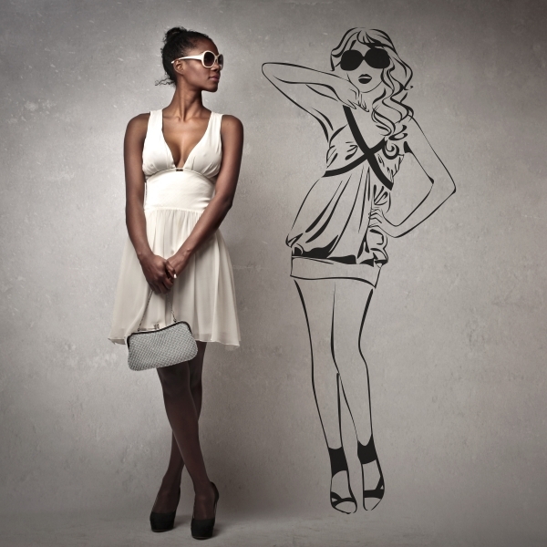 Vinilo decorativo chica fashion