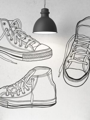 Vinilo decorativo zapatillas urbanas