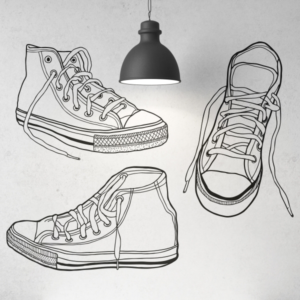 Vinilo decorativo zapatillas urbanas