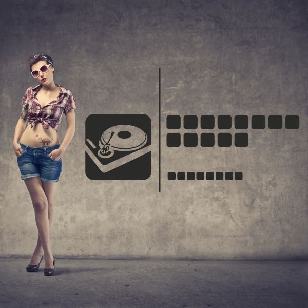 Vinilo decorativo plato Dj