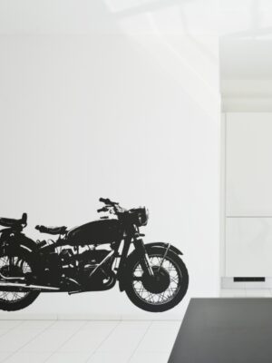 Vinilo decorativo moto antigua