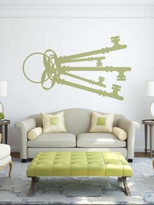 Vinilo decorativo llaves vintage