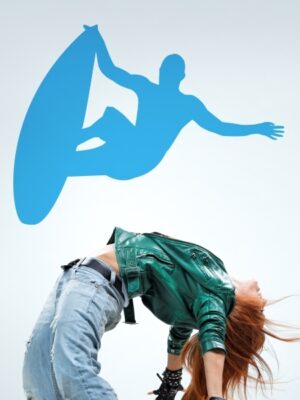 Vinilo decorativo surfista