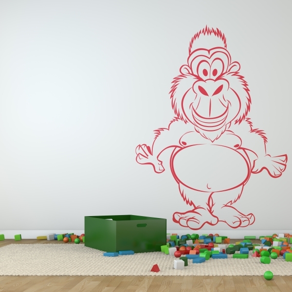 Vinilo infantil gorila