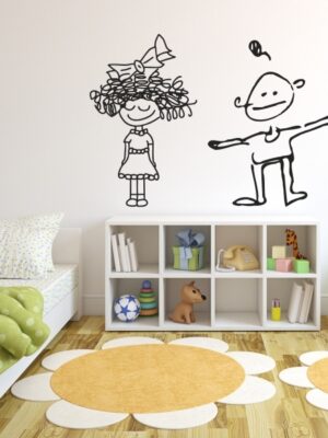 4029.jpg Vinilo infantil niño y niña