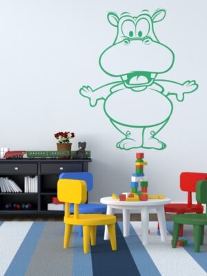 Vinilo infantil hipopotamo