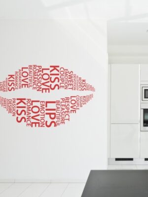 Vinilo decorativo labios palabras
