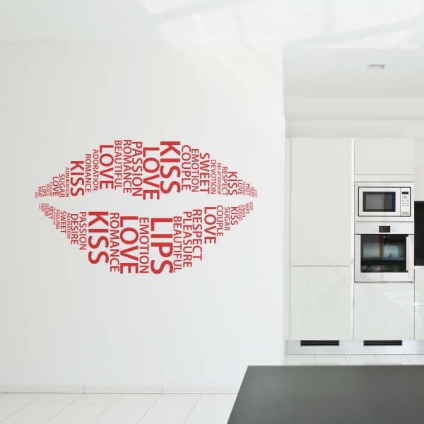 Vinilo decorativo labios palabras