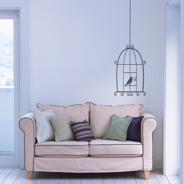 Vinilo decorativo pajarera