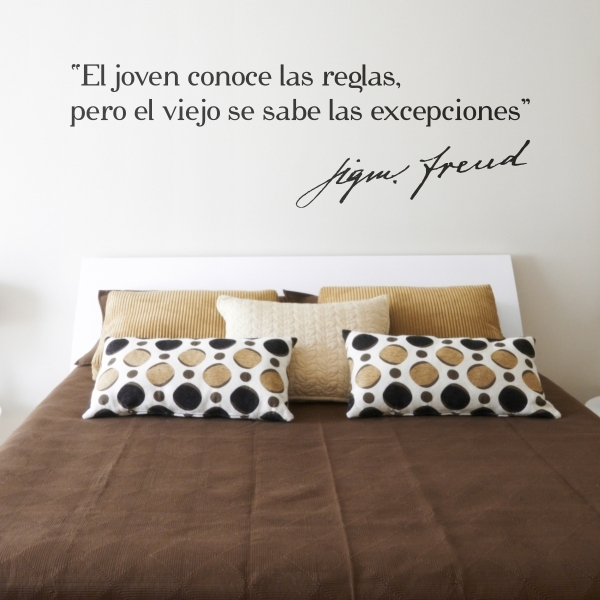 Vinilo decorativo frase de Sigmund Freud