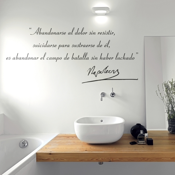 Vinilo decorativo frase de Napoleón