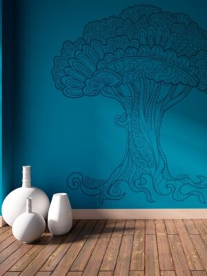 Vinilo decorativo arbol detallado