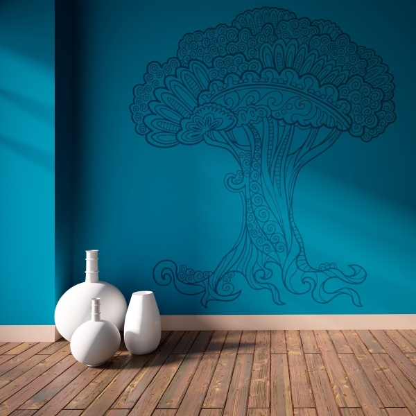 Vinilo decorativo arbol detallado