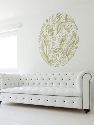 4145.jpg Vinilo decorativo flores entrelazadas