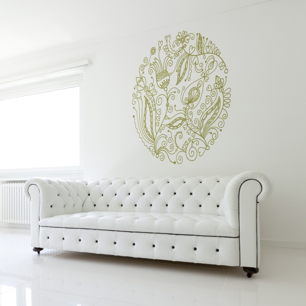 4145.jpg Vinilo decorativo flores entrelazadas