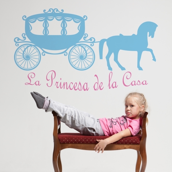 Vinilo infantil carroza princesa
