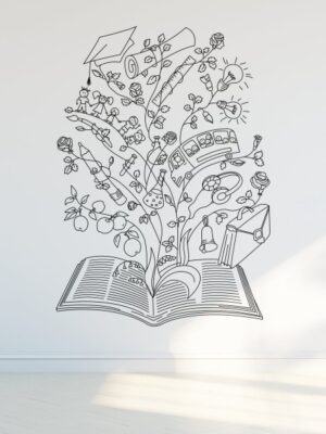 Vinilo infantil libro imaginación