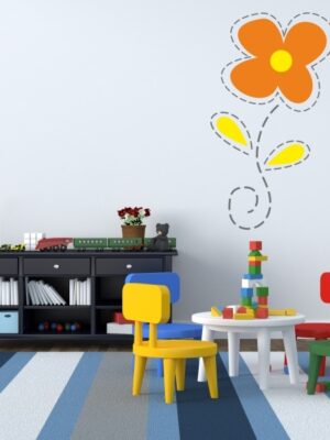 Vinilo infantil flor