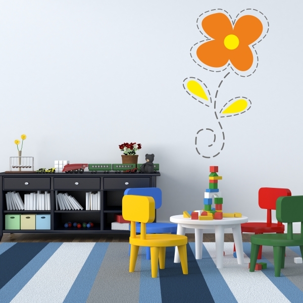 Vinilo infantil flor