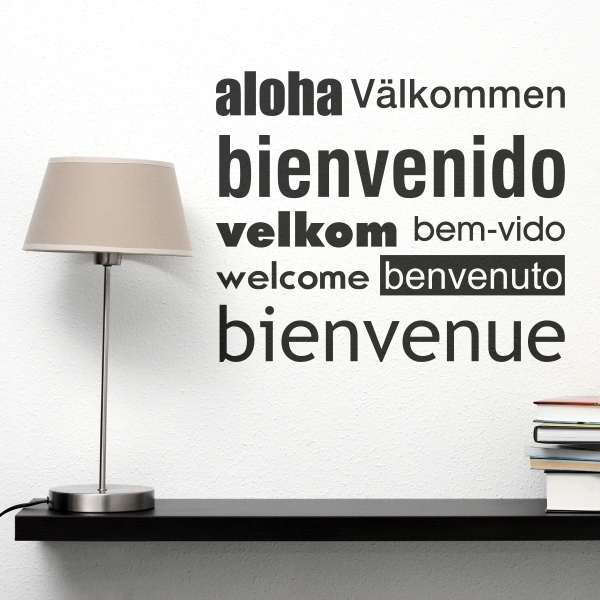 Vinilo decorativo bienvenido