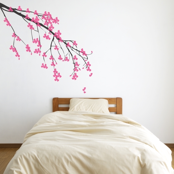 Vinilo decorativo rama con flores