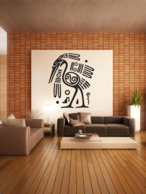 4221.jpg Vinilo decorativo pájaro Maya