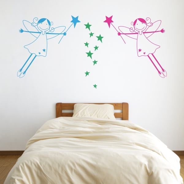 Vinilo infantil hadas de colores