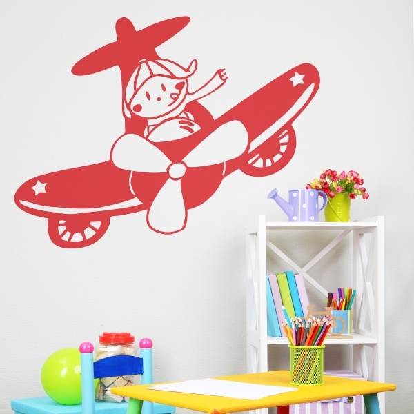 Vinilo infantil pequeño aviador