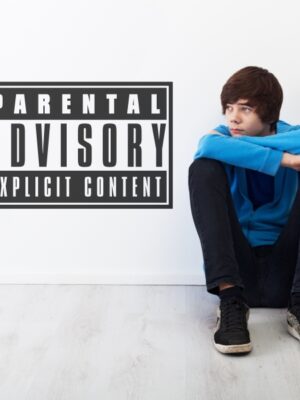 4267.jpg Vinilo decorativo aviso parental