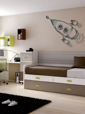 4271.jpg Vinilo infantil nave espacial