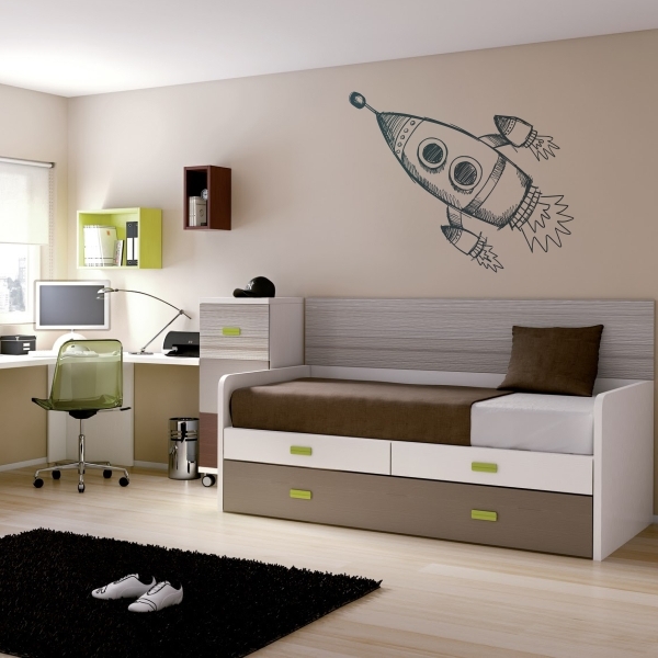Vinilo infantil nave espacial