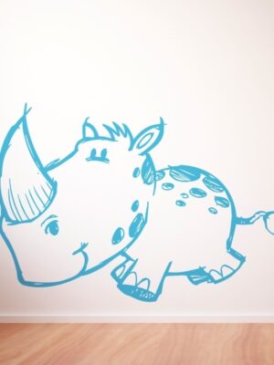 Vinilo infantil rinoceronte