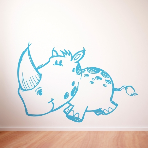 4277.jpg Vinilo infantil rinoceronte