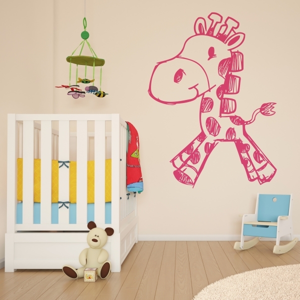 4283.jpg Vinilo infantil girafa