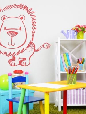 Vinilo infantil león