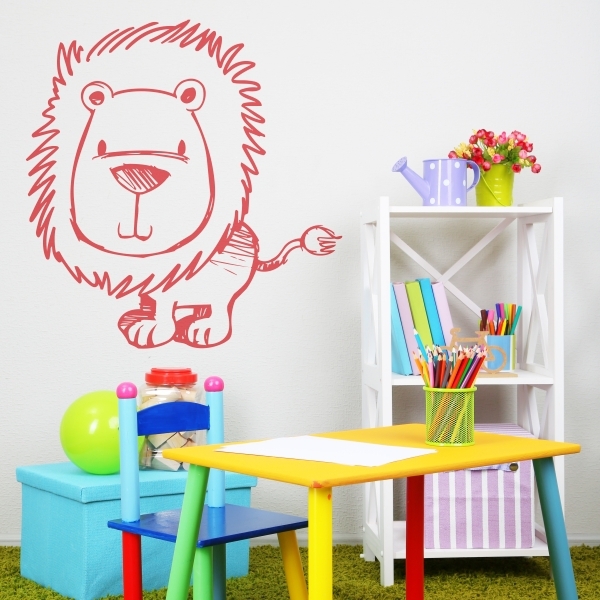 Vinilo infantil león