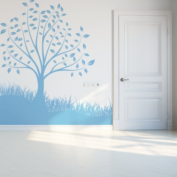 Vinilo decorativo arbol otoñal